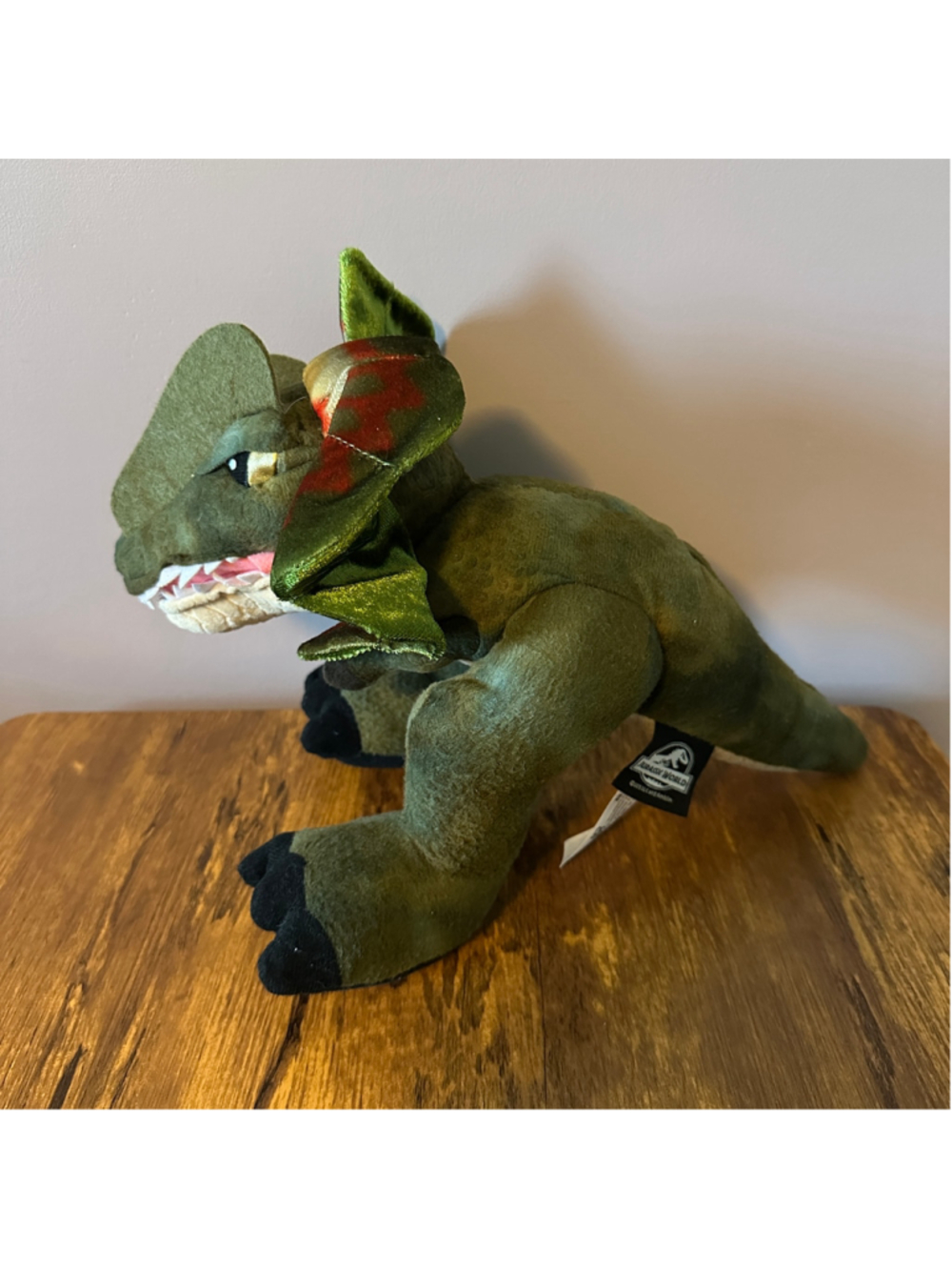 Jurassic Park 30th Anniversary Dilophosaurus Plush Squeeze & Roar Mattel HLV63